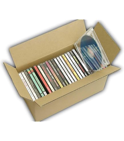 Amazon | VillageBox 段ボール CD収納箱 50枚用 20枚セット 宅配80